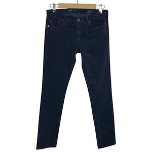 AG Adriano Goldschmied Corduroy Pants Womens 29x30 Blue The Stilt Cigarette NWT